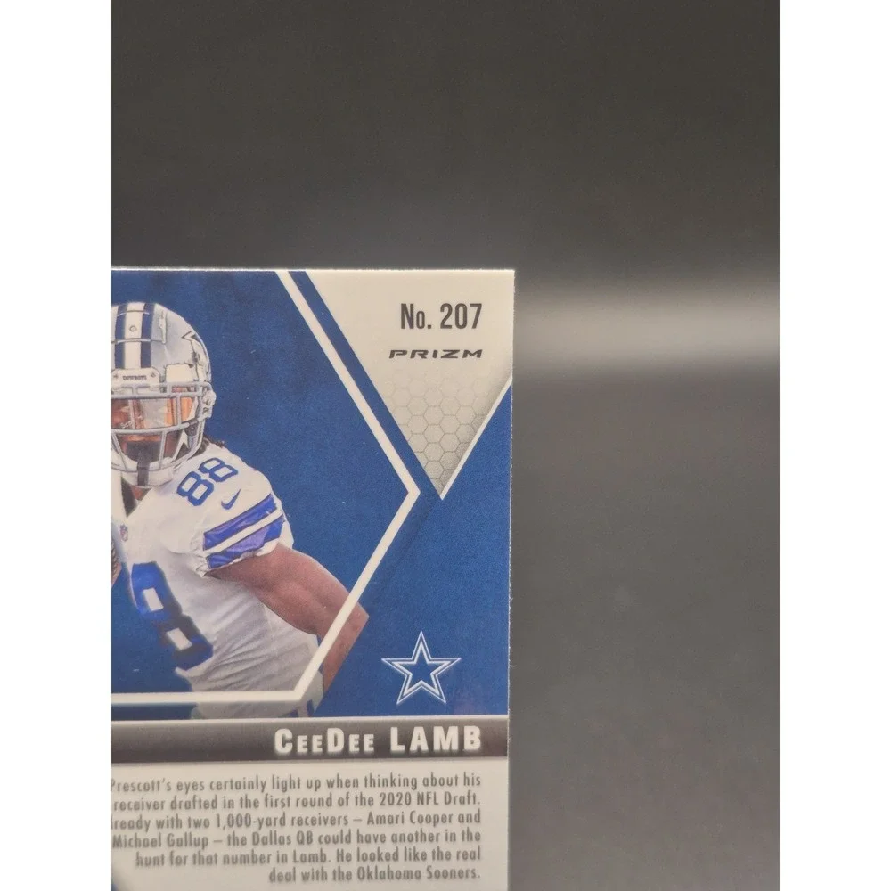 2020 Panini Mosaic Ceedee Lamb #207 Rookie Green Reactive Prizm (RC) Cowboys